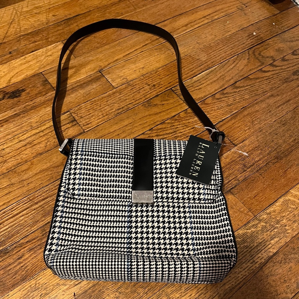 Lauren by Ralph Lauren Houndstooth 90s Style Purse